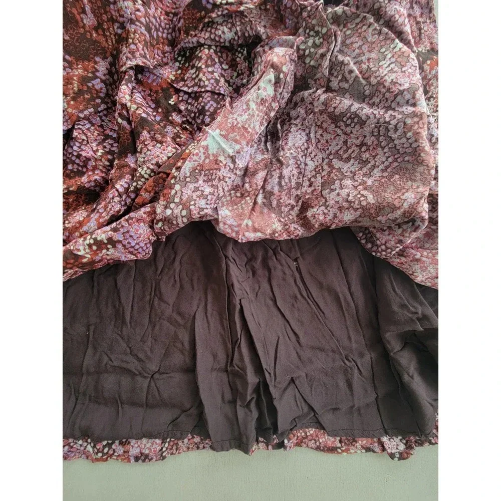 Silence + Noise Purple Snake Print Wrap Mini Halter Tank Swing Dress‎ Size M